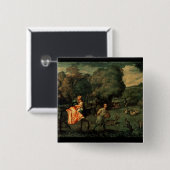 エジプトへの飛行、16世紀 缶バッジ (正面&裏面)