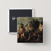 エジプトへの飛行、17世紀 缶バッジ (正面&裏面)