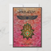 エジプトをテーマにしたパーティの招待状フラットカード (正面)