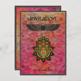 エジプトをテーマにしたパーティの招待状フラットカード