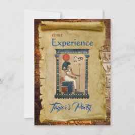 エジプトをテーマにしたパーティの招待状フラットカード