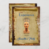 エジプトをテーマにしたパーティの招待状フラットカード (正面/裏面)