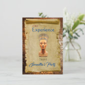 エジプトをテーマにしたパーティの招待状フラットカード (スタンド正面)