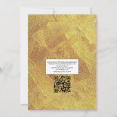 エジプトをテーマにしたQRコードRSVP 結婚's 招待状 (裏面)