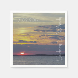 エジプトアイランドサンセット スタンダードカクテルナプキン