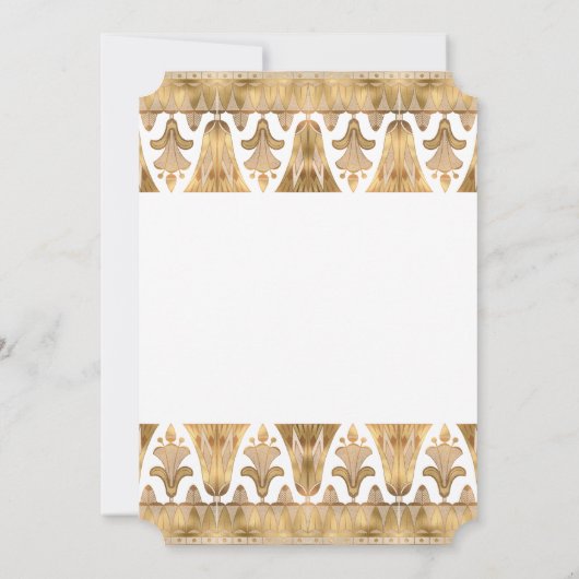 エジプトアールデコ金ゴールド誕生会 招待状 (裏面)