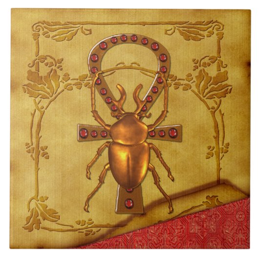 エジプトエレガンスオプティカルフォークアート タイル (正面)