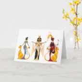 エジプトカードの花型女性歌手 カード (黄色い花)