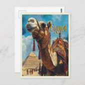 エジプトギザピラミッドVintage Travel ポストカード (正面/裏面)