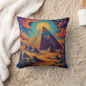 エジプトサイケデリックピラミッド造園芸術 クッション (ブランケット)
