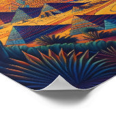 エジプトサイケデリックピラミッド造園芸術 ポスター (角)