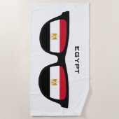 エジプトシェードカスタム文字ビーチタオル ビーチタオル (正面)