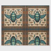 エジプトスカラブイラストレーション ラッピングペーパー (フラット)