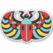 エジプトスカラブカブトムシ明るい色 シール (正面)