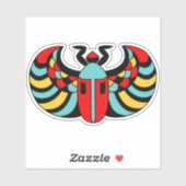 エジプトスカラブカブトムシ明るい色 シール (シート)