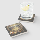 エジプトスタイル美しいインキャンドルライト ストーンコースター (横)