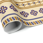 エジプトストライプののシームレスな模様カラフルフローラ ラッピングペーパー (ロールコーナー)