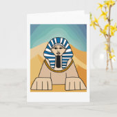 エジプトスフィンクスファラオピラミド カード (黄色い花)