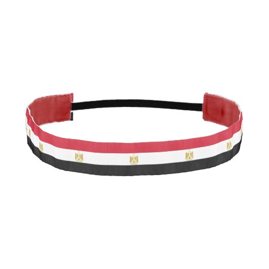 エジプトスリップまたは滑ること国旗を持つノーヘッドバンド アスレチックヘッドバンド (正面)