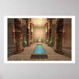 エジプトテンプルプリント ポスター