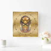 エジプトテーマウォールデコール スクエア壁時計 (ホーム)