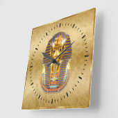 エジプトテーマウォールデコール スクエア壁時計 (傾斜)