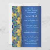 エジプトデコブルー金ゴールドサンブライダルシャワー 招待状 (裏面)