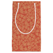 エジプトトライバルシールオンレッドスモール抱き枕 スモールペーパーバッグ (正面)