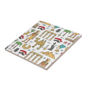 エジプトパターンの色の記号 タイル (側面)