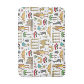 エジプトパターンの色の記号 バスマット (正面縦)