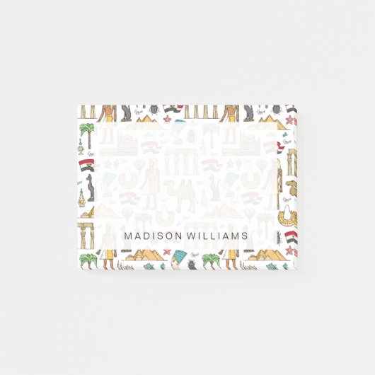 エジプトパターンの色の記号 ポストイット (正面)