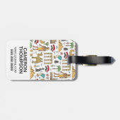 エジプトパターンの色の記号 ラゲッジタグ (裏面横)