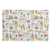 エジプトパターンの色の記号 枕カバー (裏面-左)