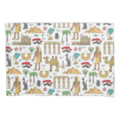 エジプトパターンの色の記号 枕カバー (正面左)