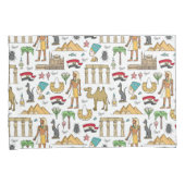 エジプトパターンの色の記号 枕カバー (正面右)