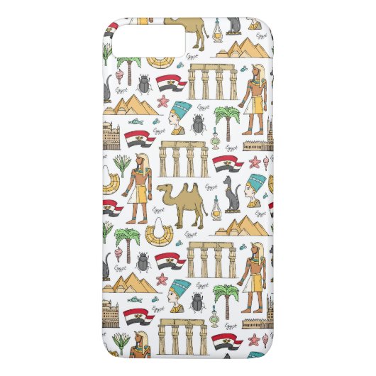 エジプトパターンの色の記号 Case-Mate iPhoneケース (裏面)