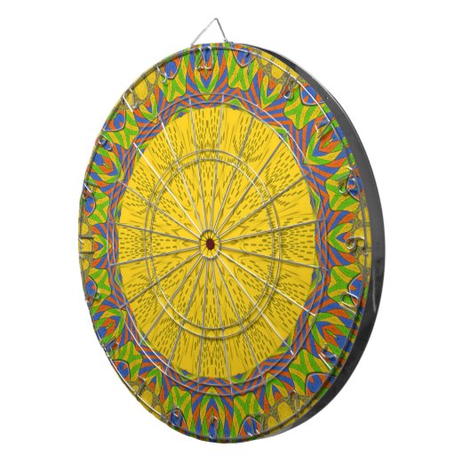 エジプトパターンアートプリント ダーツボード (正面右)