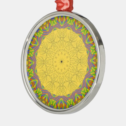 エジプトパターンアートプリント メタルオーナメント (左)