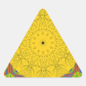 エジプトパターンアートプリント 三角形シール (正面)