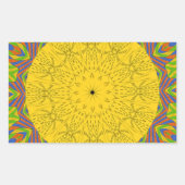 エジプトパターンアートプリント 長方形シール (正面)