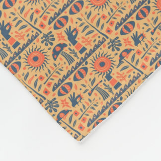 エジプトパターンフリース投毛毛機 フリースブランケット