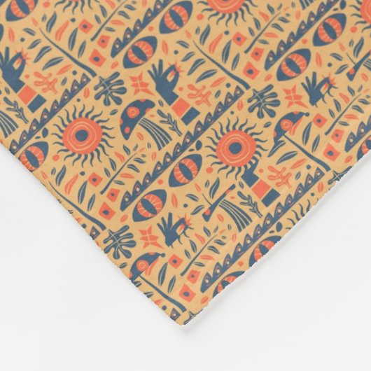 エジプトパターンフリース投毛毛機 フリースブランケット (角)