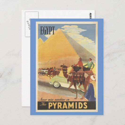 エジプトビンテージトラベルはがき ポストカード (正面/裏面)