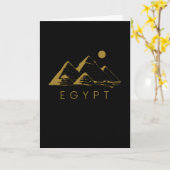 エジプトピラミッドエジプト象形文字 カード (黄色い花)