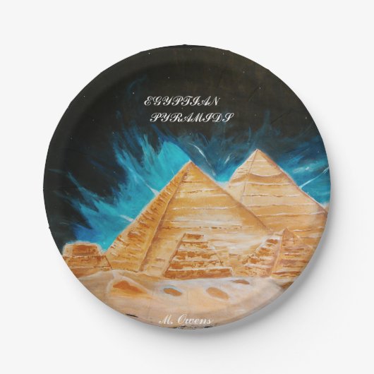 エジプトピラミッドスタイル紙プレート ペーパープレート (正面)