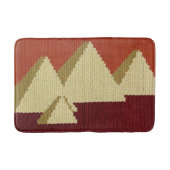 エジプトピラミッドタンラストアーティザンクロシェプリント バスマット (正面)
