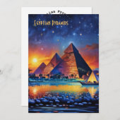 エジプトピラミッドフラットホリデーカード シーズンカード (正面/裏面)