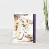 エジプトファンシーの女性の女神プリント カード (裏面)