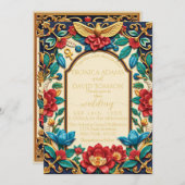 エジプトフローラ結婚式招待状 招待状 (正面/裏面)