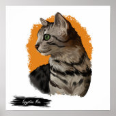 エジプトマウキャットプリント |キャットウォールプリント ポスター (正面)